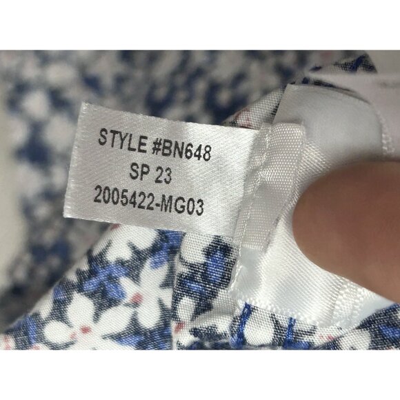 J Crew Button Down Shirt Men’s XXL 2XL Flex Washed Slim Blue Pink White Floral - Picture 7 of 7